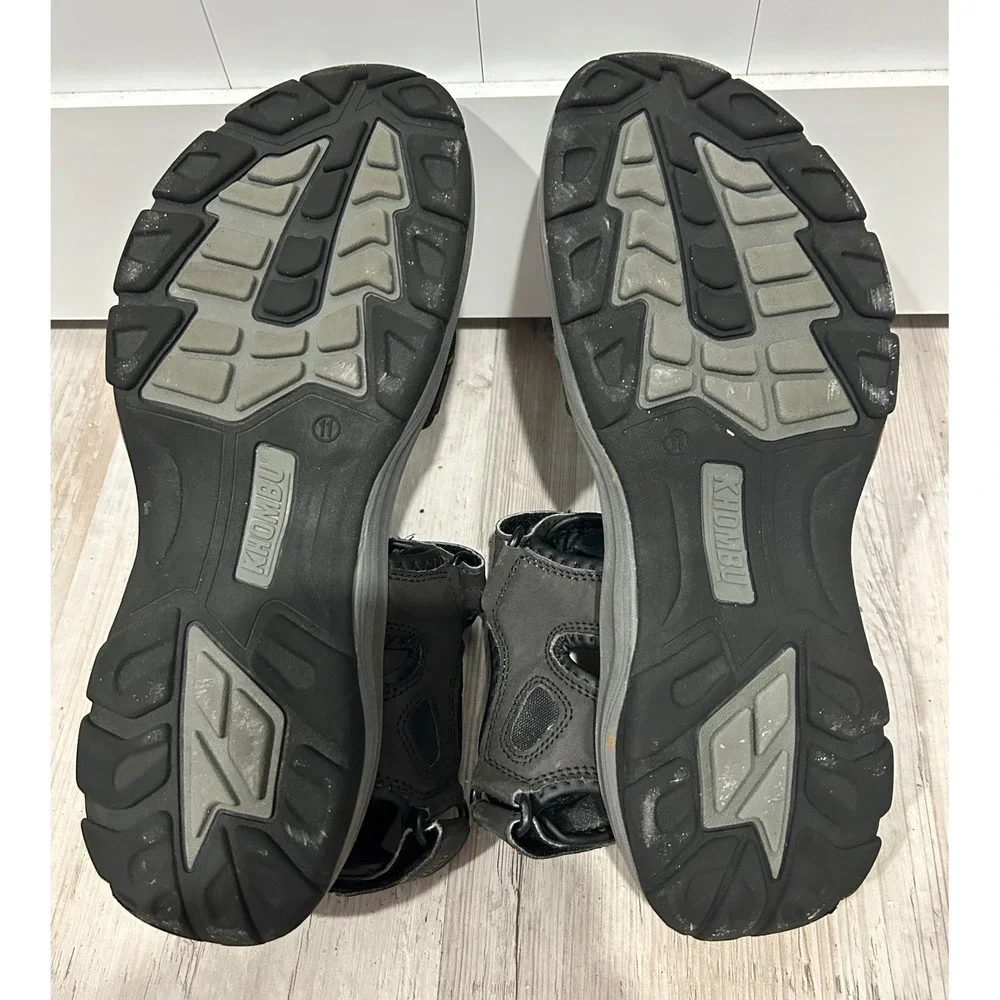 Khombu Barracuda Mens Black Sport Hiking Sandals‎ Adjustable Straps Size 11M